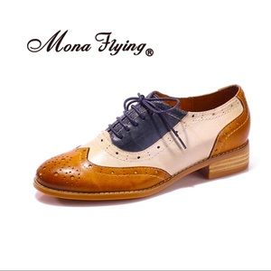 Women’s Work Shoes - Mona Flying Leather Oxfords